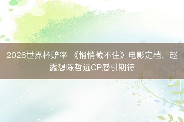 2026世界杯赔率 《悄悄藏不住》电影定档，赵露想陈哲远CP感引期待