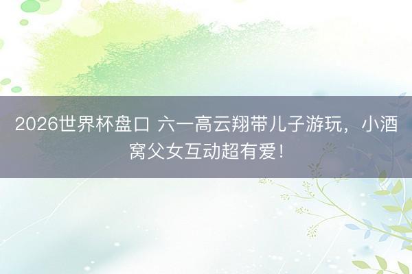 2026世界杯盘口 六一高云翔带儿子游玩，小酒窝父女互动超有爱！