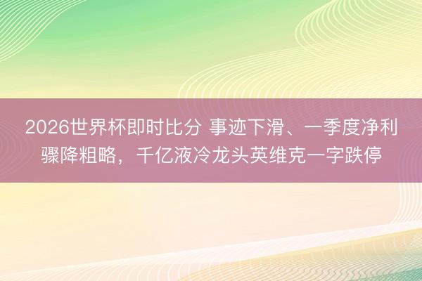 2026世界杯即时比分 事迹下滑、一季度净利骤降粗略，千亿液冷龙头英维克一字跌停